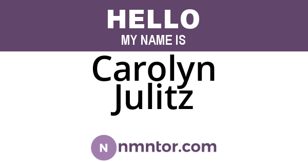 Carolyn Julitz