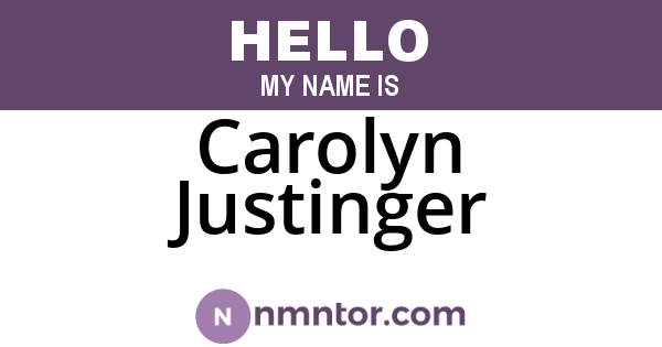 Carolyn Justinger