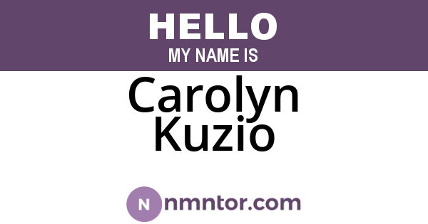 Carolyn Kuzio