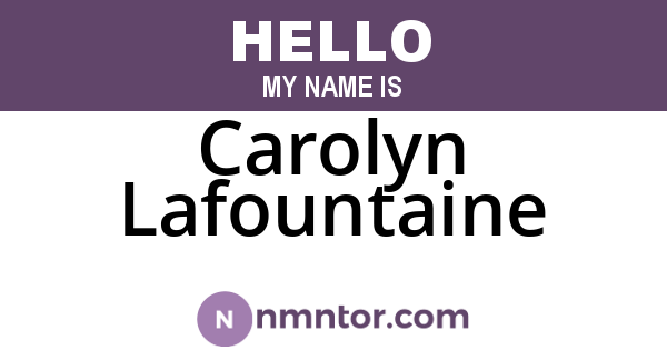 Carolyn Lafountaine