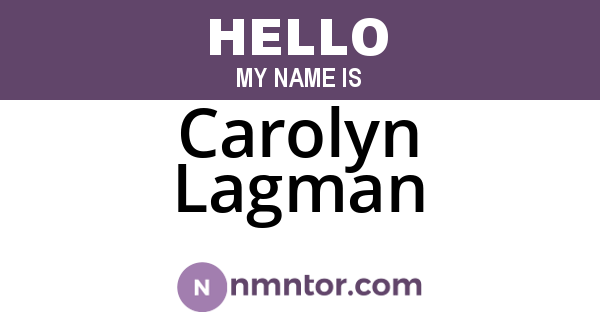 Carolyn Lagman