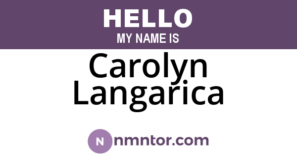 Carolyn Langarica