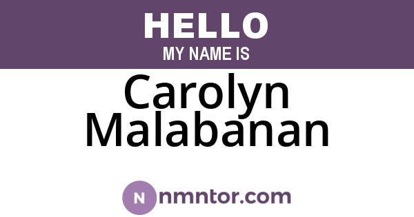 Carolyn Malabanan