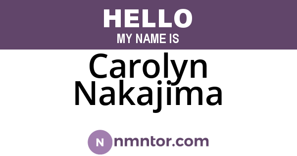 Carolyn Nakajima