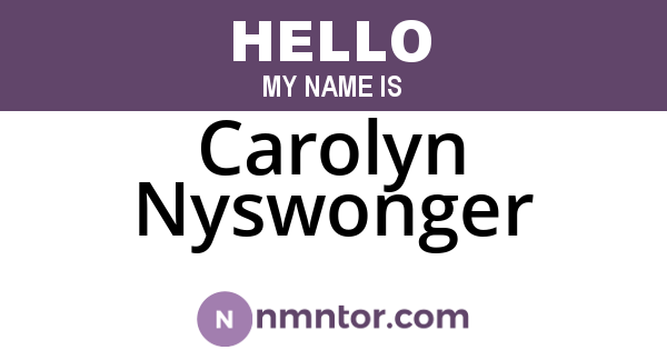 Carolyn Nyswonger