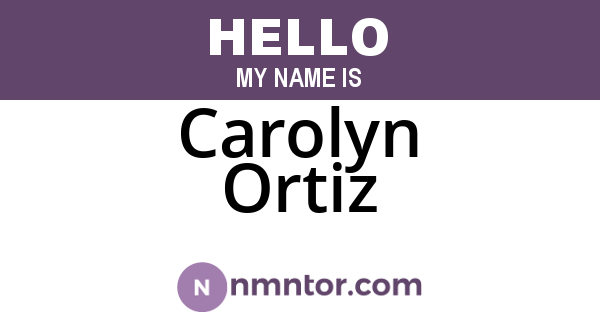 Carolyn Ortiz