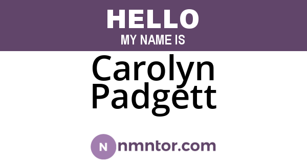 Carolyn Padgett