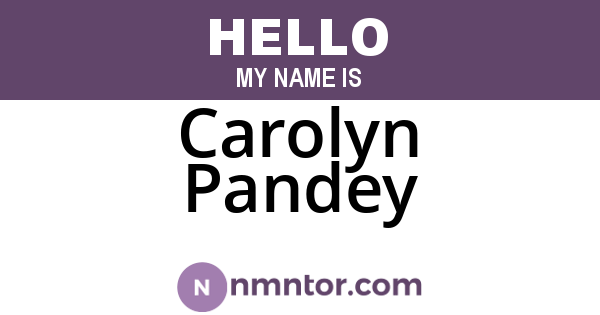 Carolyn Pandey