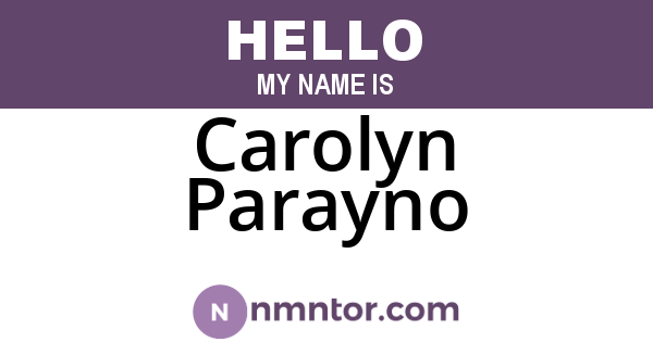 Carolyn Parayno