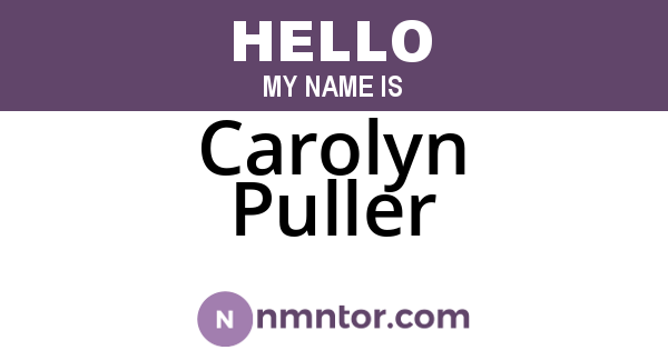 Carolyn Puller