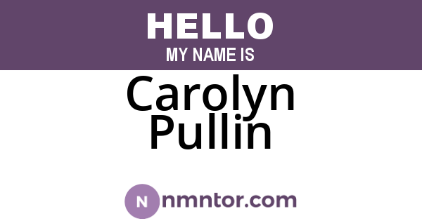 Carolyn Pullin