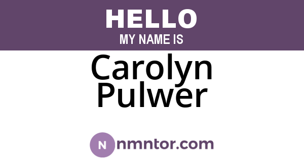 Carolyn Pulwer