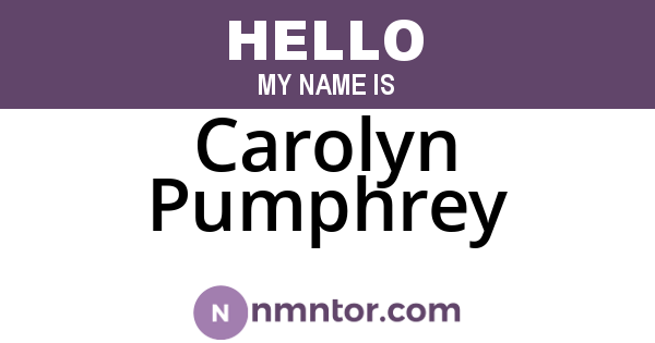 Carolyn Pumphrey