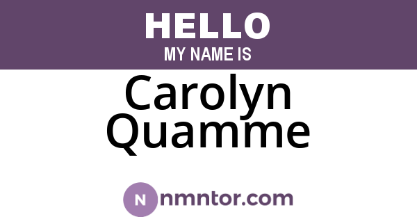 Carolyn Quamme