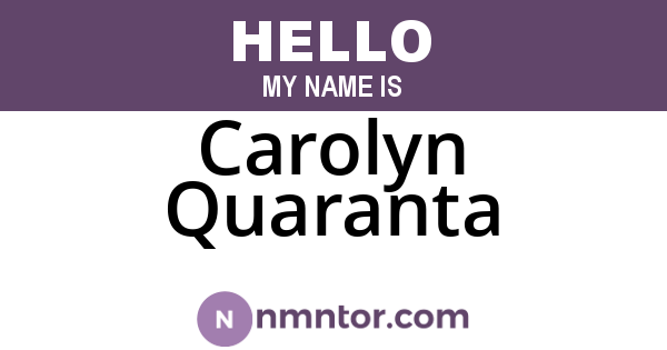 Carolyn Quaranta