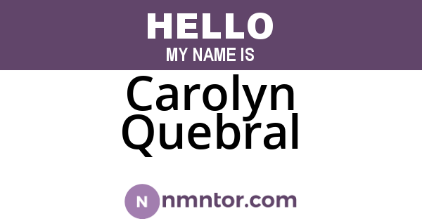 Carolyn Quebral