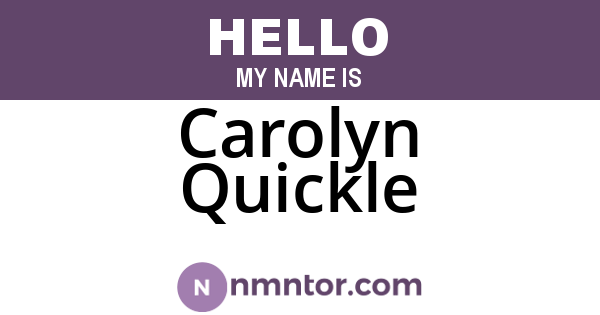 Carolyn Quickle