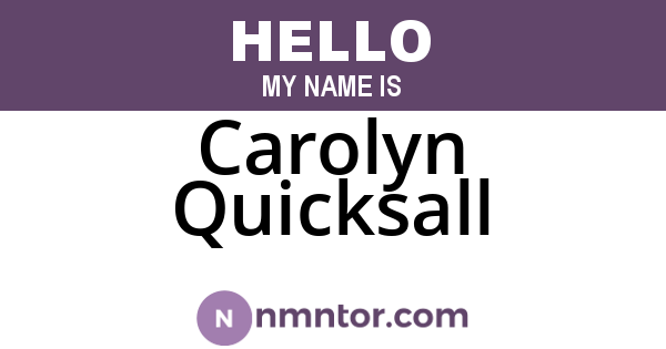 Carolyn Quicksall