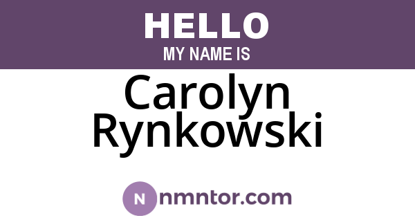 Carolyn Rynkowski