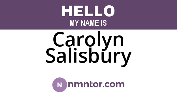Carolyn Salisbury