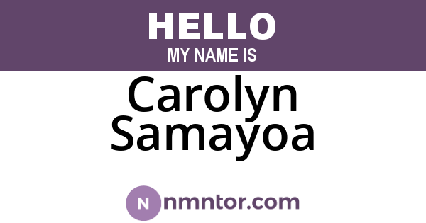 Carolyn Samayoa