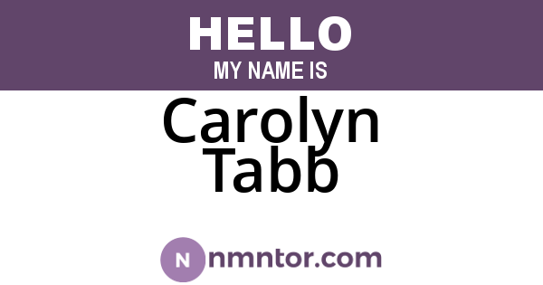 Carolyn Tabb