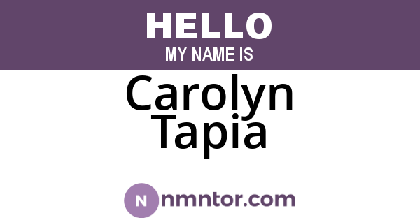 Carolyn Tapia
