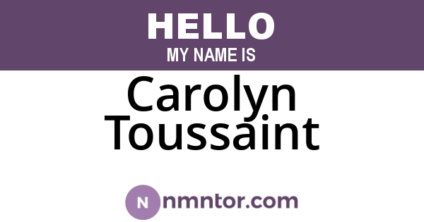 Carolyn Toussaint