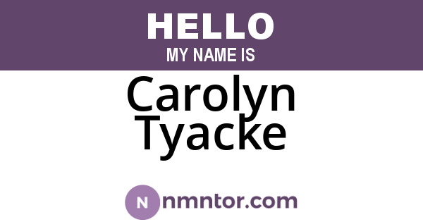 Carolyn Tyacke