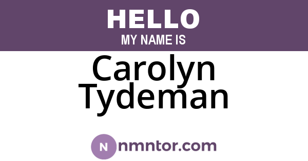 Carolyn Tydeman