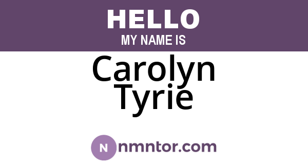 Carolyn Tyrie