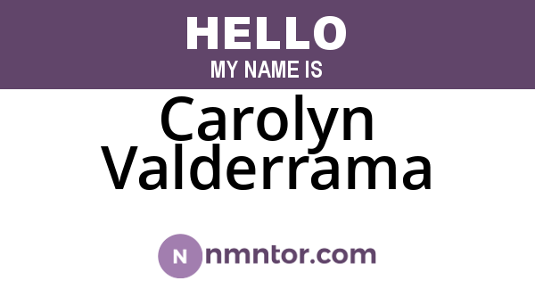 Carolyn Valderrama