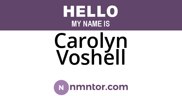 Carolyn Voshell
