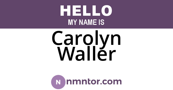 Carolyn Waller