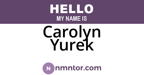 Carolyn Yurek