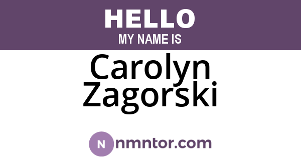 Carolyn Zagorski