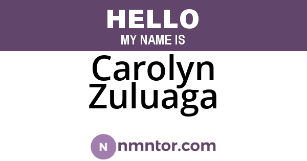 Carolyn Zuluaga