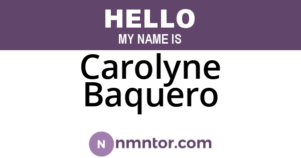 Carolyne Baquero