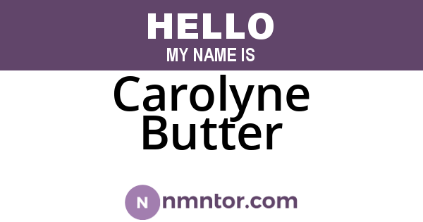 Carolyne Butter