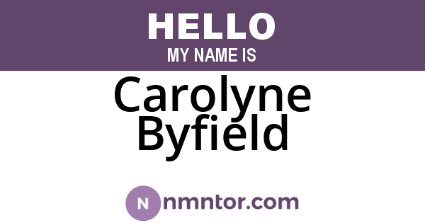 Carolyne Byfield