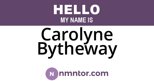 Carolyne Bytheway