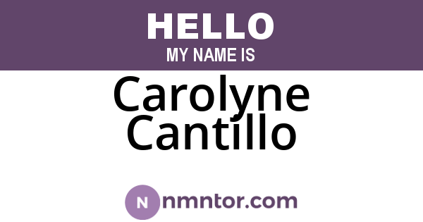 Carolyne Cantillo