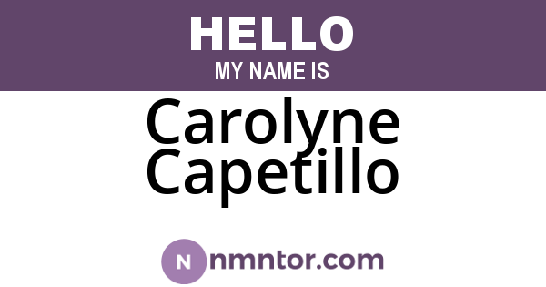 Carolyne Capetillo
