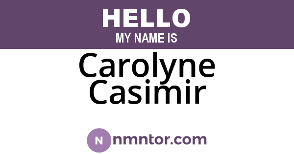 Carolyne Casimir