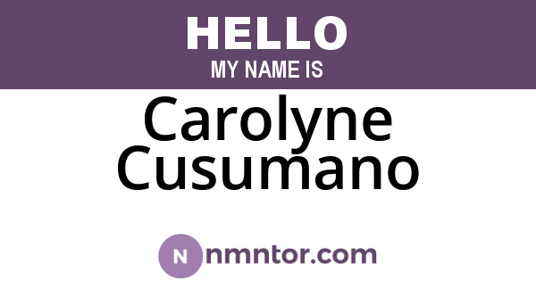 Carolyne Cusumano
