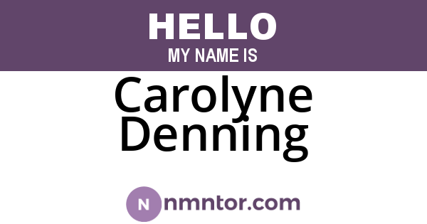 Carolyne Denning