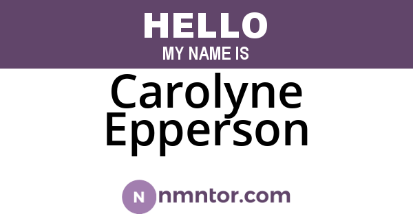 Carolyne Epperson