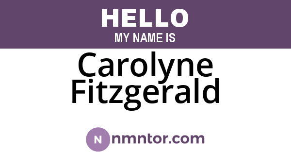 Carolyne Fitzgerald