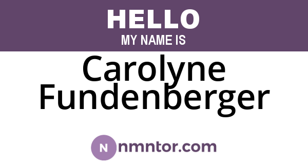Carolyne Fundenberger