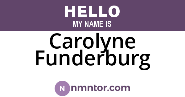 Carolyne Funderburg